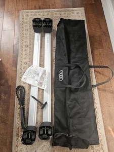Audi ROOF Rails fits 2017 TO 2025 Brand New silver and black storage bag incl - Picture 1 of 10
