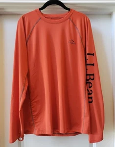 LLBean - Burnt Orange Long Sleeve Sport Shirt - Men's SF L - Gently Used - Picture 1 of 4