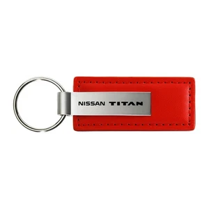 Keychain for Nissan Titan on Red Leather [Officially Licensed] - Bild 1 von 2