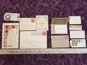 Antique Ephemera 1910-14 Covers Letters Christmas Helen Hyde Pittsburg PA Lot - Picture 1 of 14