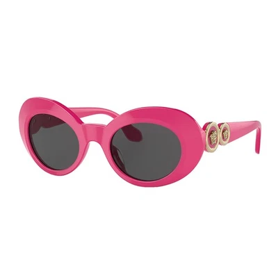 Versace VK 4428U 536787 Fuchsia Plastic Oval Sunglasses Grey Lens - Image 1 of 3