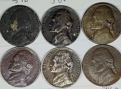 6 Possible "Black Beauty"Jefferson Nickels.With A Few Having Valuable Errors - Image 1 of 4
