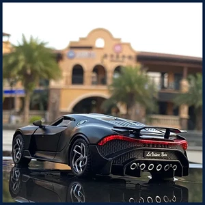 1:32 Bugatti Lavoiturenoire Diecast Sports Car Model Simulation Sound Light Gift - Picture 1 of 28