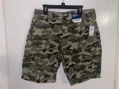 Shorts cargo camuflado reto Old Navy masculino tamanho 29 vivido em camuflagem NOVO - Imagem 1 de 3