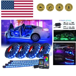 Transform Your Vehicle with Waterproof 8Pcs LED Strip Lights & Remote Control - Picture 1 of 9
