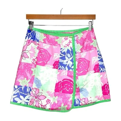 Minifalda envolvente con retazos florales Lilly Pulitzer talla XS tortuga reversible Foto 1 de 4