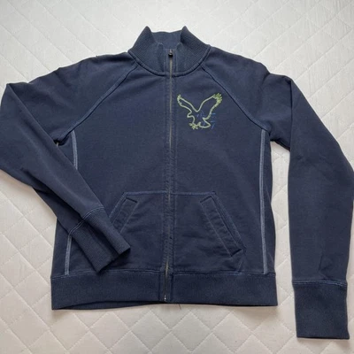 Chaqueta American Eagle Outfitters para mujer *Grande azul águila polar cremallera completa logotipo Foto 1 de 4