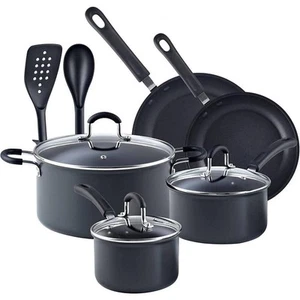 Cook N Home Professional 10 Stück harteloxiertes Aluminium Antihaft Töpfe und Pfannen - Bild 1 von 9