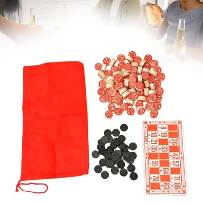 130 Pieces Bingo Chips with 40 Cards Solid Easy to Read Vintage Bingo Chess for - Image 1 of 4