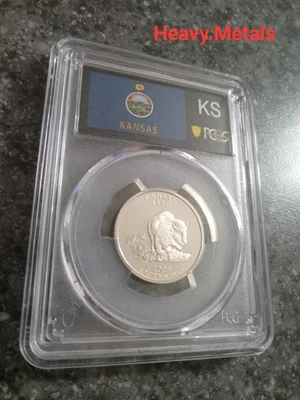 2005-S KANSAS Silver Proof Quarter PR70 PCGS FLAG LABEL EXCELLENT LOW PRICE!! - Image 1 of 4