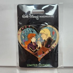 Disney WDI MOG Valentine’s Gem Hearts Anna And Kristoff LE 300 Pin Frozen - Picture 1 of 2