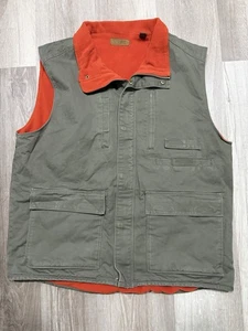 MorganCreek Outfitters Men’s Hunting Vest Green with Orange Fleece Lining Size L - Picture 1 of 7