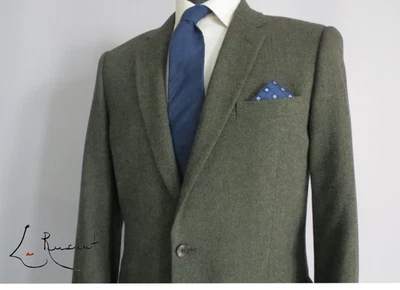 Traje J Crew Thompson moteado tweed lateral ventilado frente plano corte delgado 42 R Foto 1 de 4