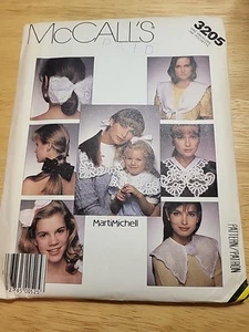 Vintage McCall's 3205 Sewing Pattern Marti Michell Bows Collars - FREE SHIPPING - Foto 1 di 3