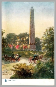 Postal The Obelisk Central Park New York Tuck Oilette Horse Carruages DB c1910 - Imagen 1 de 2