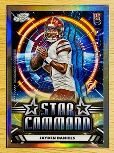 2024 Topps Cosmic Chrome JAYDEN DANIELS Star Command #SC-25 Commanders - Picture 1 of 2