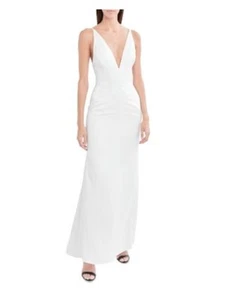 AQUA Womens Spaghetti Strap V Neck Full-Length Formal Gown Dress - Picture 1 of 3
