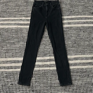 Denim Forum Aritzia Size 25 Black Skinny Jeans the Lola high rise skinny - Picture 1 of 8