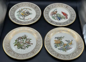 Lenox Boehm Vögel Speiseteller 70er Jahre 4 Teller 10,5" Durchmesser - Bild 1 von 12