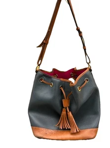 Dooney & Bourke Claremont Drawstring Bucket Bag . Desert Tan - Picture 1 of 7