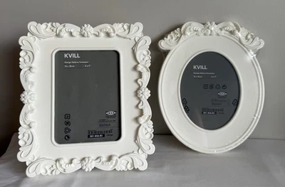 Marcos de fotos IKEA KVILL blancos Helena Svenson 5 x 7 ovalados y rectangulares / Juego de 2 Foto 1 de 4