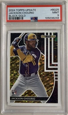 2024 Topps Update Jackson Chourio (RC) #BG-25 Black Gold - PSA 9 MINT - Image 1 of 2