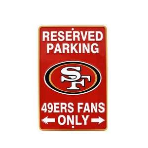 SF Forty Niners Parking Only 49 Metal Sign Game Room Man Cave Garage Wall Decor - Picture 1 of 4