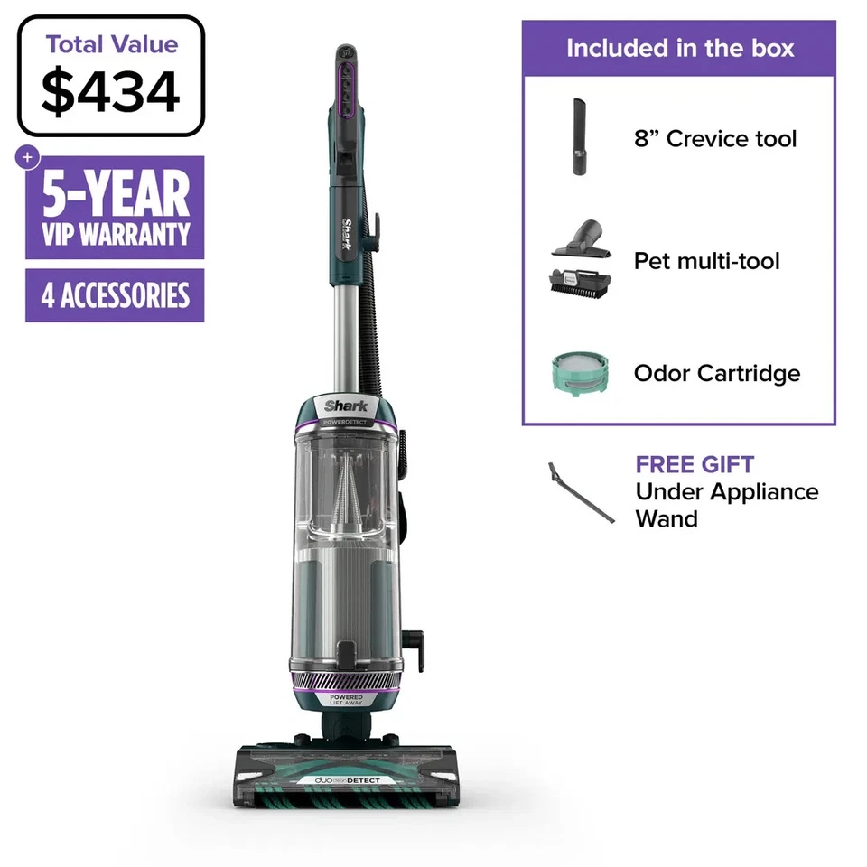 NEW Shark Power Detect Upright Vacuum with DuoClean Detect Technology - Image 1 of 1