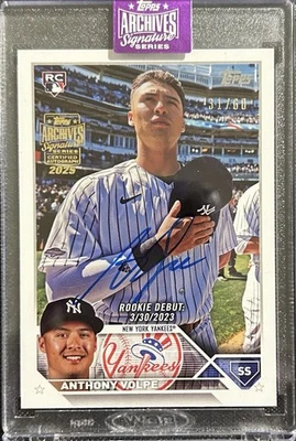 2025 Topps Archives Signature Series Anthony Volpe 2023 Topps Update Auto SP /60 - Image 1 of 2