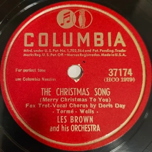 HEAR👂Doris Day Les Brown Lot 2X Christmas Song Silver Bells Columbia 78 RPM - Imagen 1 de 8