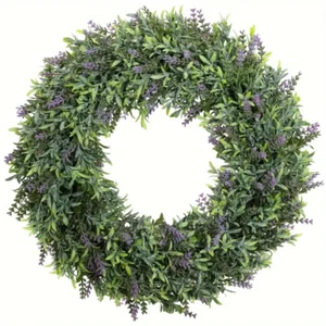 17" Faux Lavender Wreath For Front Door, Window, Room - indoor/outdoor - Picture 1 of 8