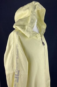 Elisabetta Franchi Pastel Yellow Hooded Denim Jacket Size 36 - Picture 1 of 18