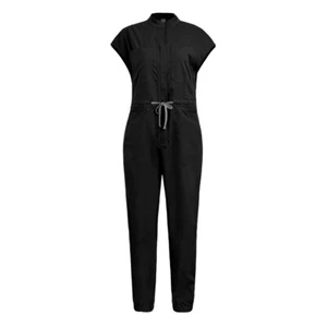 Women Scrubs Jumpsuit Short Sleeve Jogger Coverall Medical Nurse Scrub Workware - Picture 1 of 30