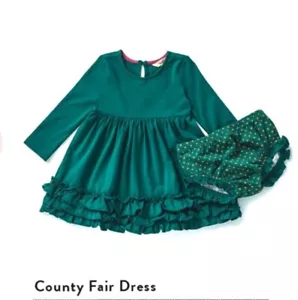 Matilda Jane Mädchen Kleid 18-24 M County Fair grün Rüschen + Windelhülle - Bild 1 von 2