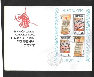 Cyprus N 1982 Europa CEPT M/S FDC - Image 1 of 2