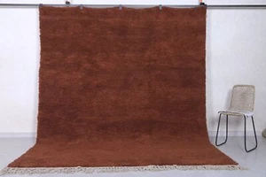 Rug Brown Moroccan rug - Custom Handmade Wool Berber Carpet Moroccan Wool Carpet - Picture 1 of 6