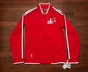 NEW WOMENS WASHINGTON WIZARDS TRACK JACKET LADIES MEDIUM ADIDAS NBA4HER M NWT - Picture 1 of 8