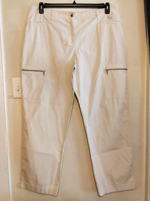 Pantalones para mujer Jill 20 Plus cargo caqui crema avena beige vestido bolsillos con cremallera Foto 1 de 4