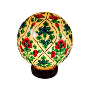 Lampada da Tavolo in Pelle con Decorazione Illuminazione Table Lamp Decor Ø 20cm - Imagen 1 de 7