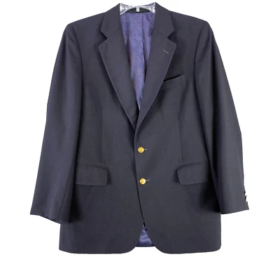 Blazer English Manor Para Hombres 40 R Botones Dorados Chaqueta Azul Lana Forrada Preppy Oficina Foto 1 de 4