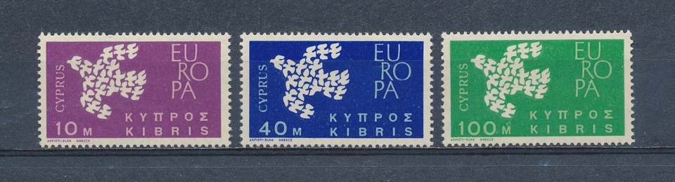 Cyprus  201-3 MNH, Europa, 1961 - Image 1 of 1