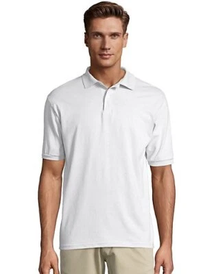 Hanes Golf Tee Men's Polo Shirt Cotton-Blend EcoSmart Jersey Men's Sport Comfort - Image 1 of 4