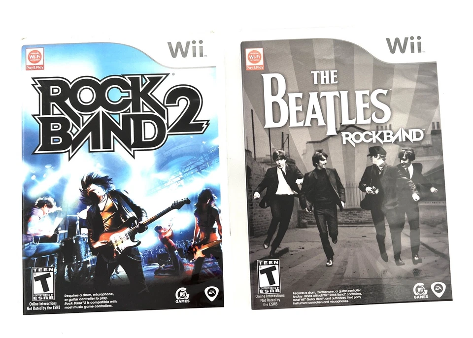 Lot of 2 Wii games: THE BEATLES: ROCK BAND and ROCK BAND 2 - Image 1 of 4