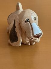 Vintage Artesania Rinconada Uruguay Art Pottery Basset Hound Dog Figurine,preown