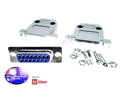 From OZ Quality 1PC DB15 Female Solder Connector With Shell D-Sub 15-PIN 2 Row - Image 1 of 4