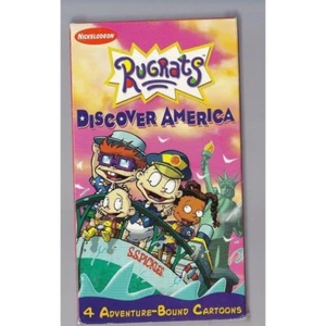 Nickelodeon Rugrats Discover America Orange VHS 2000 Video Tape Cardboard Sleeve - Imagen 1 de 5