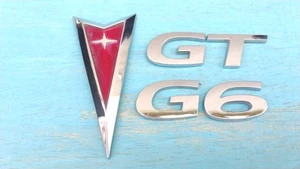 Pontiac G6 GT Emblem Logo Letters Badge Trunk Rear Chrome OEM - Picture 1 of 6