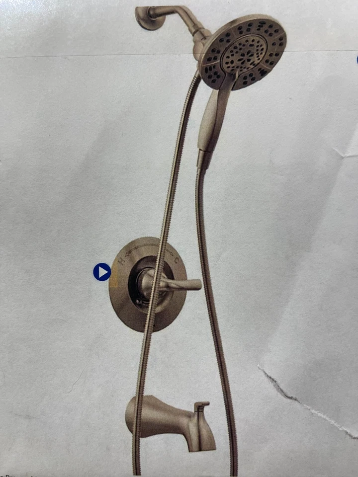 Delta Arvo 14 Series In2ition Tub and Shower Trim - Champagne Bronze (144840-CZ-I)