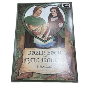 Set bambole di carta vintage Robin Hood/Maid Marian Evergreen Press vintage mai aperte - Foto 1 di 13
