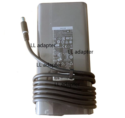 Adaptador de cargador de CA delgado de 19,5 V 12,3 A 240 W para fuente de alimentación Dell Alienware m15 R4 Foto 1 de 4